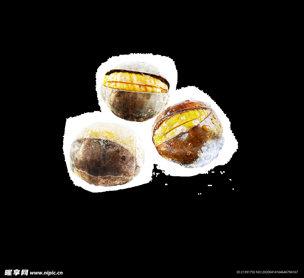 冰板栗 冰块 冰 板栗 美食