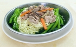 菜远肉片蒸面