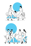 简笔绘画人物生活