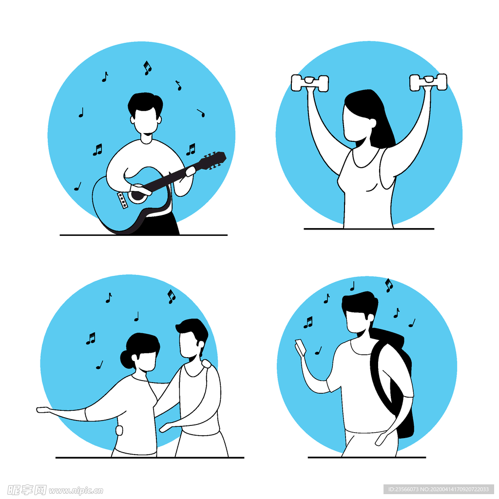 简笔绘画人物生活
