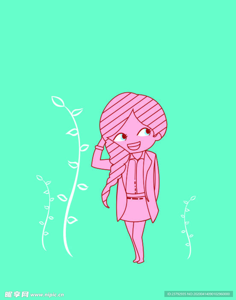 长发美女