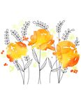 水彩花