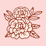 线条矢量手绘花
