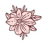 线条矢量手绘花