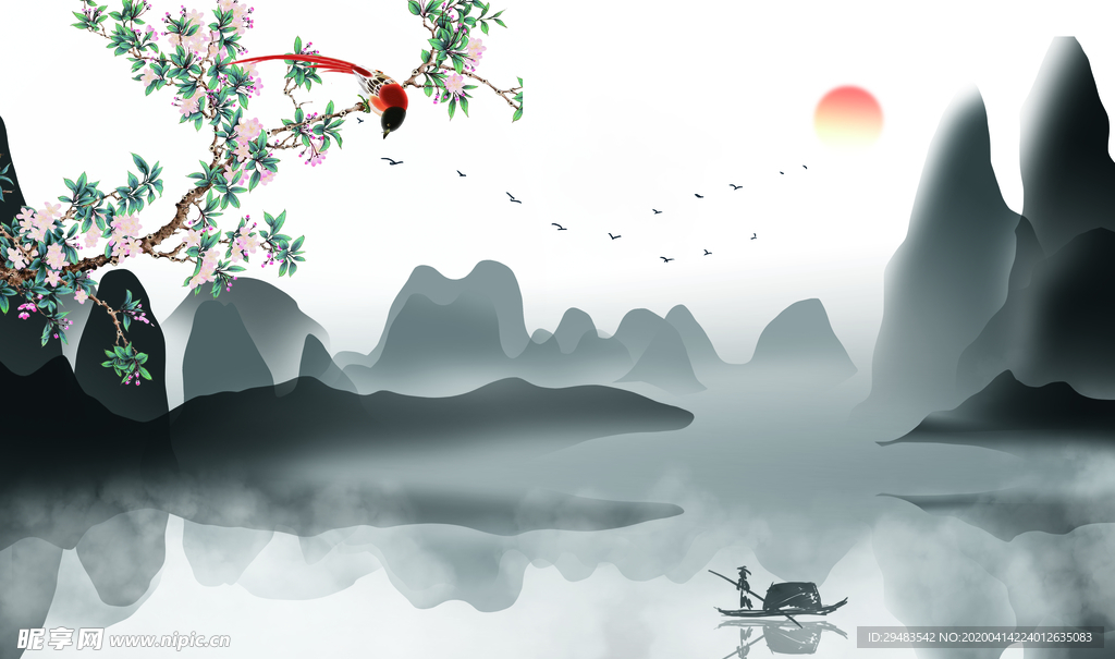山水画国画山水画