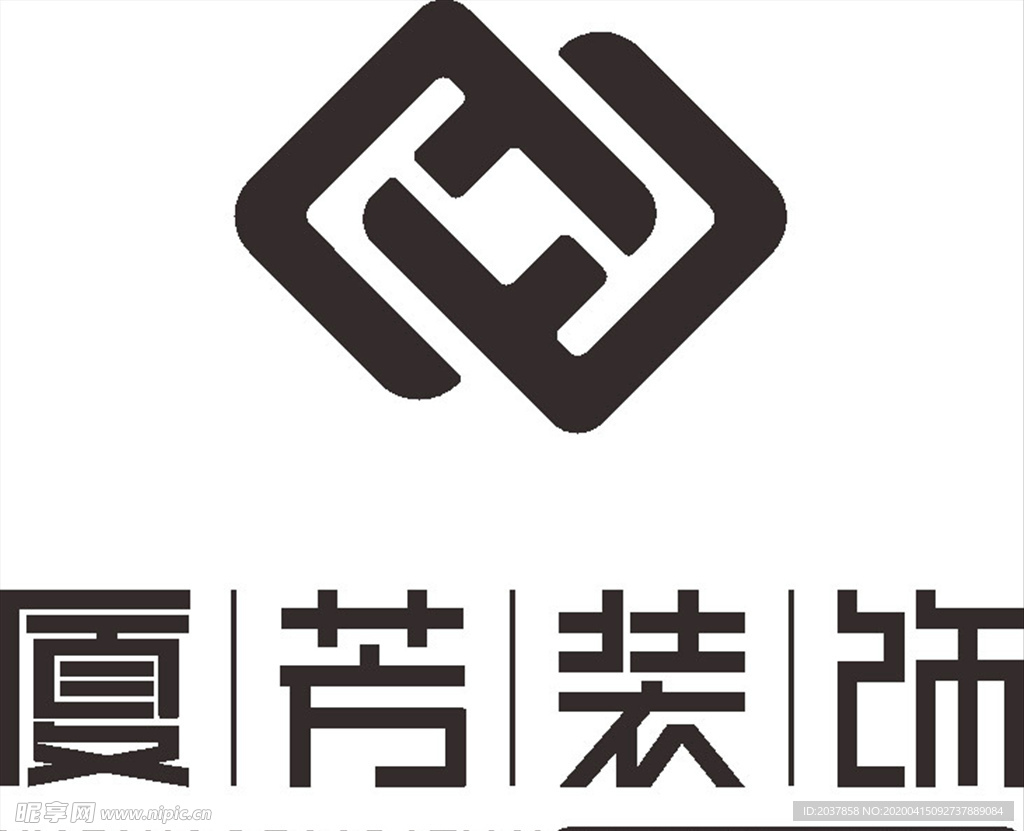 厦芳装饰 LOGO 标志 商标