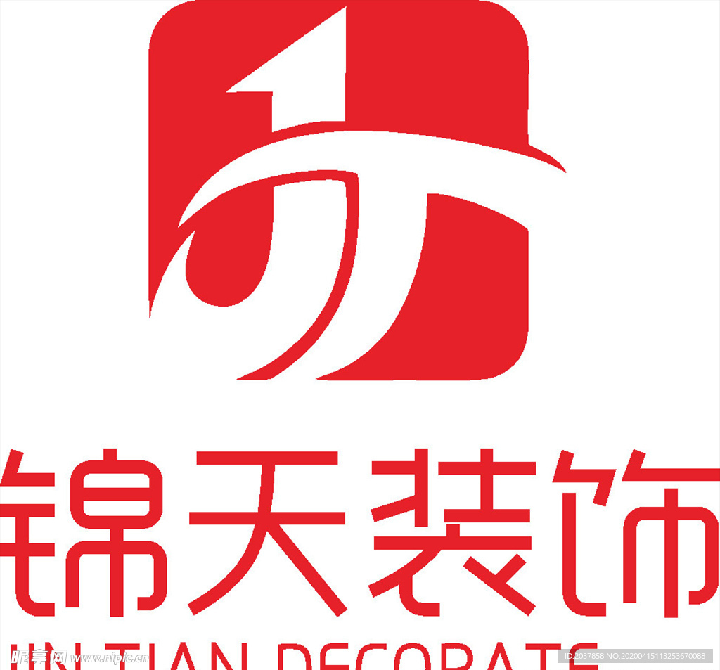 锦天装饰 LOGO 标志 商标