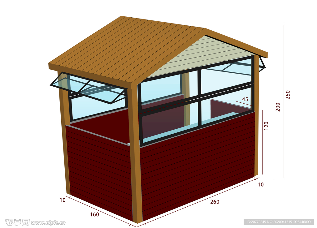 园林小屋模型