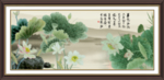 淡雅荷花装饰画