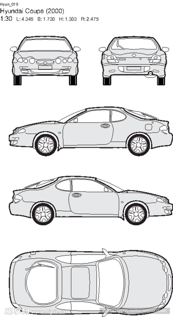 手绘汽车