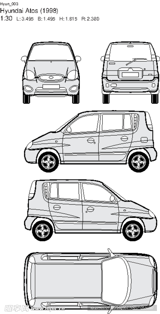 手绘汽车