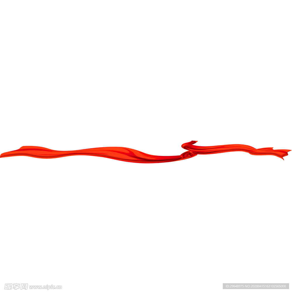 丝带 飘柔 红色 素材 设计