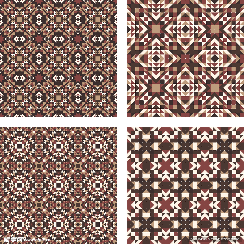 格子 几何 数码印花