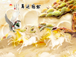 3D玉雕背景墙