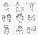 手绘卡通小孩