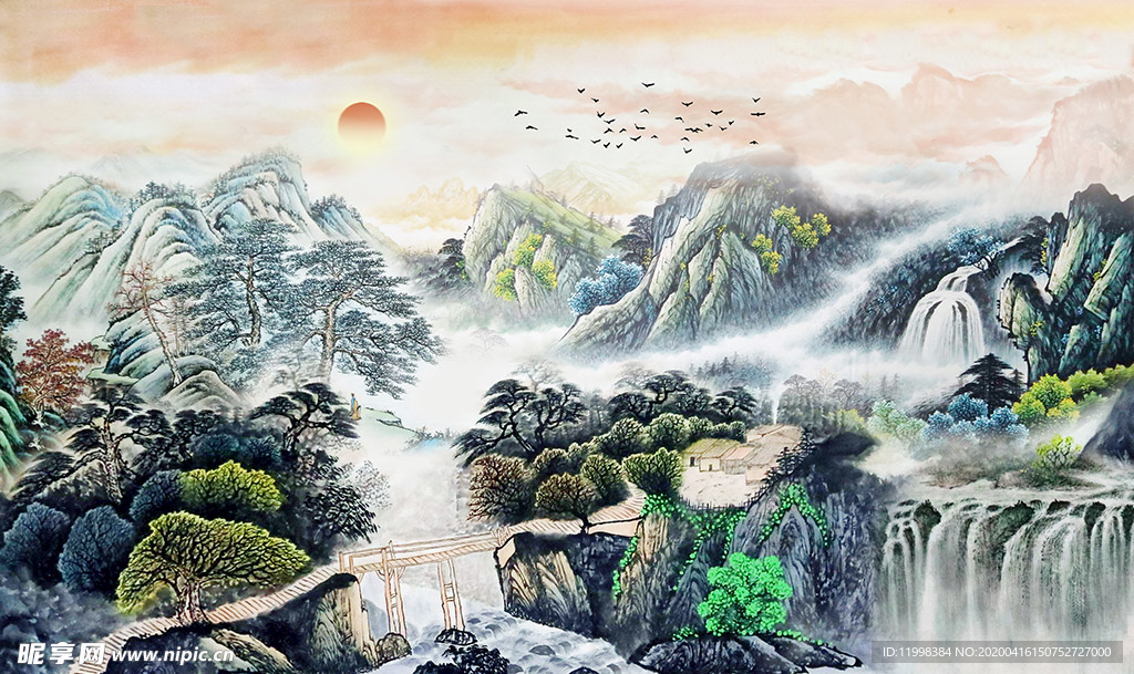 中国风水墨山水画