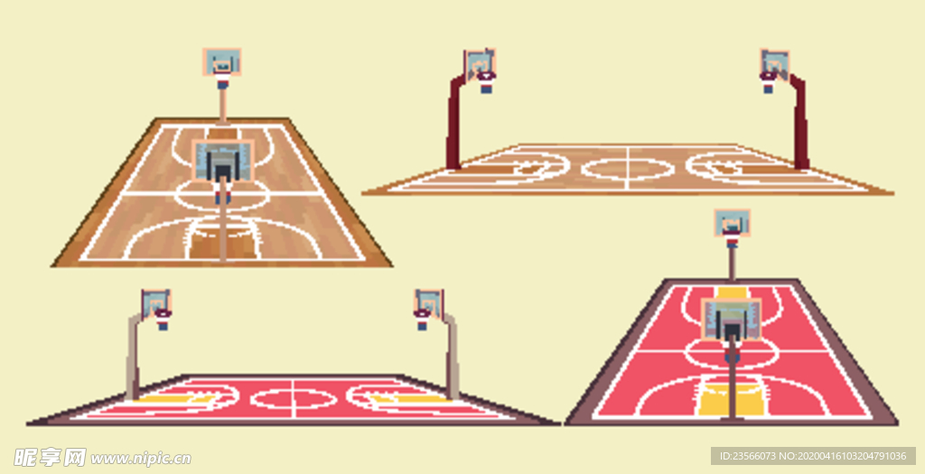 篮球元素主题插画