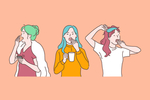 简笔人物生活插画