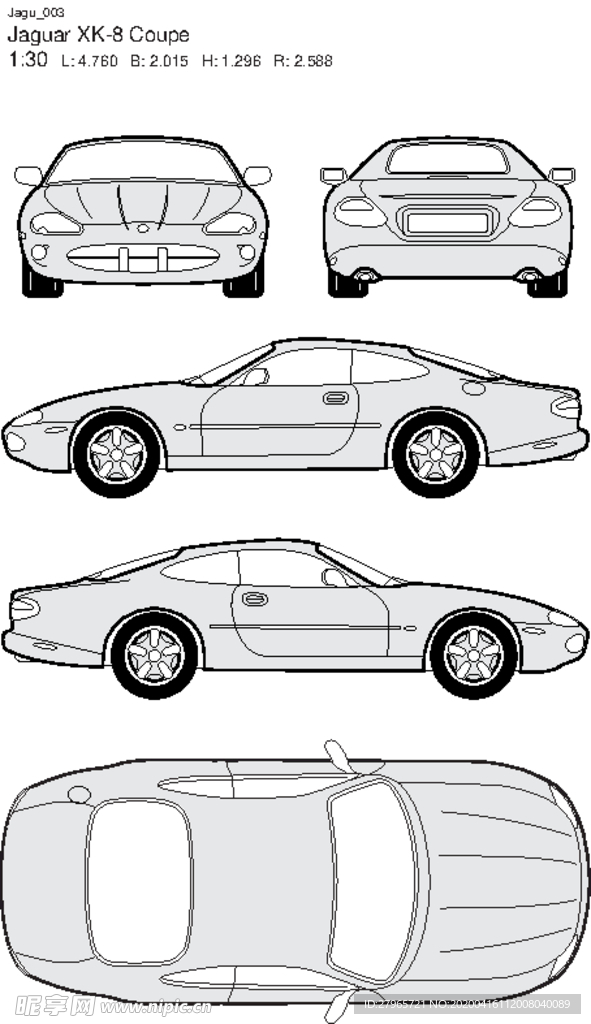 手绘家用轿车