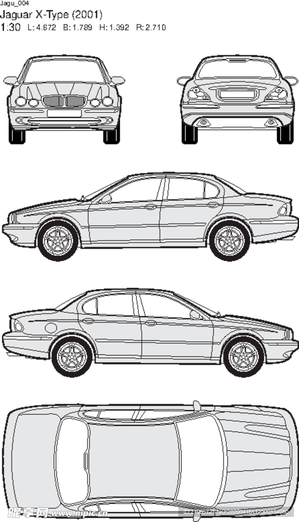 手绘家用轿车