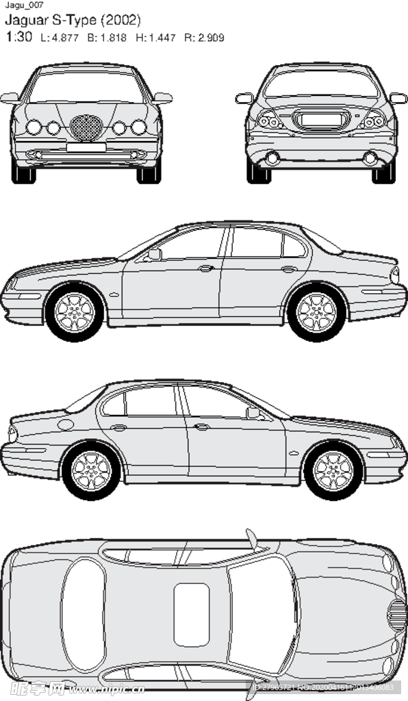 手绘家用轿车