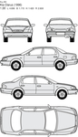 手绘家用轿车