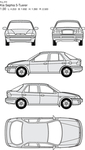 手绘家用轿车
