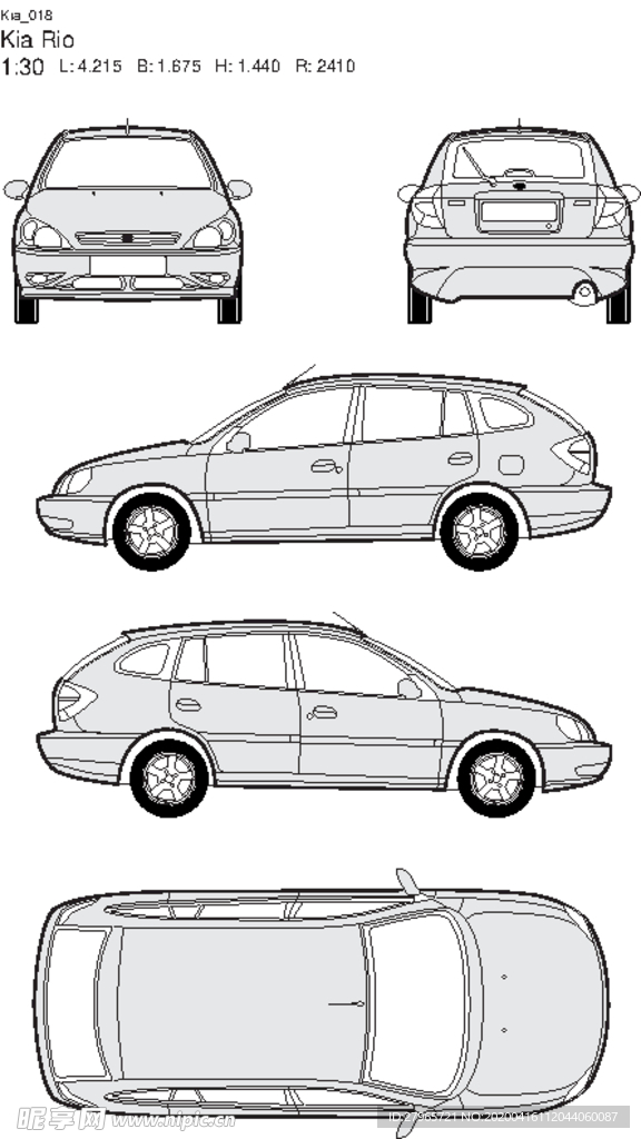 手绘家用轿车