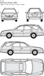 手绘家用轿车