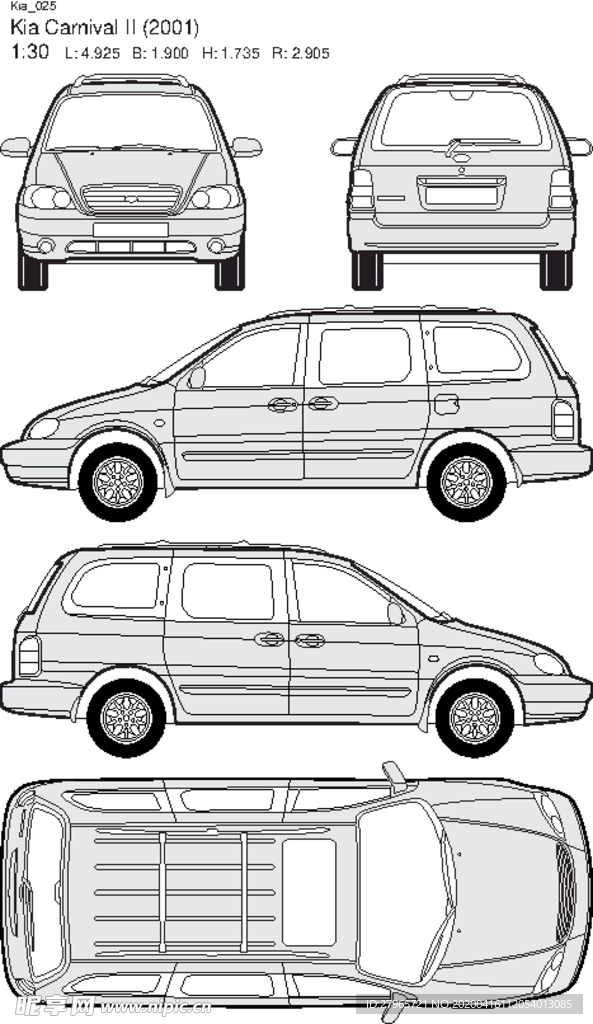 手绘家用轿车