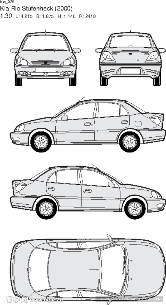 手绘家用轿车