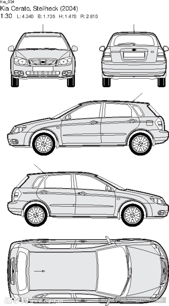 手绘家用轿车