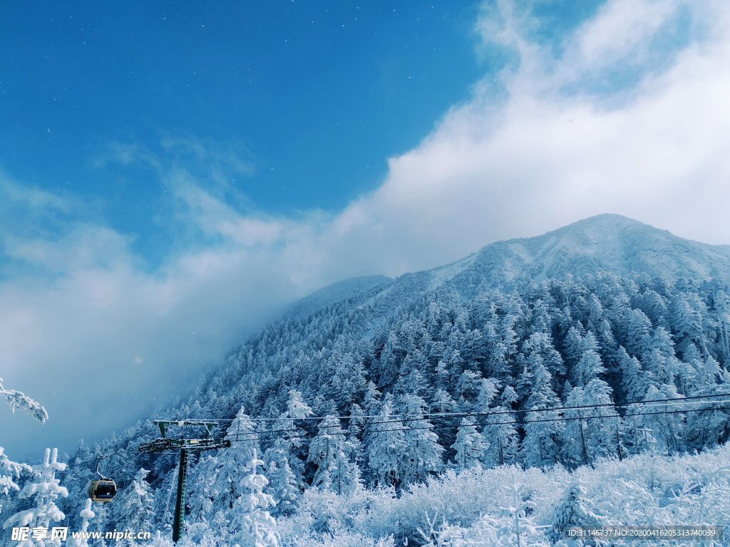 海螺沟雪山山顶