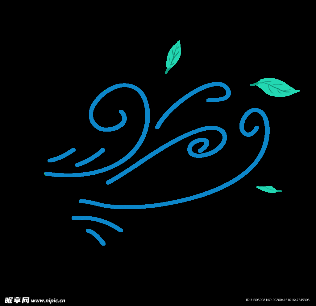 风吹树叶气流表现