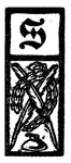 矢量英文复古装饰字母素材
