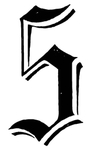 矢量英文复古装饰字母素材