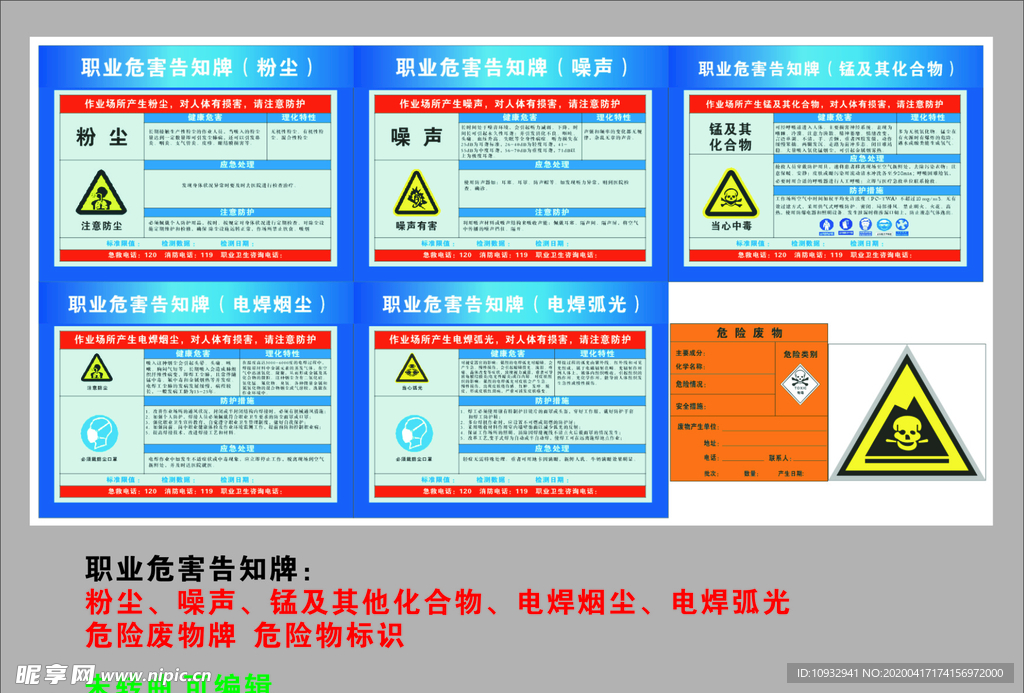 职业危害告知牌