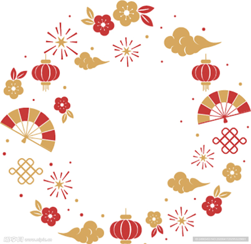 中国节日古典装饰元素