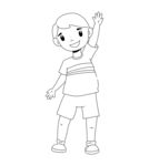 小男孩线稿