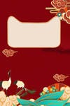 中国风国潮背景插画