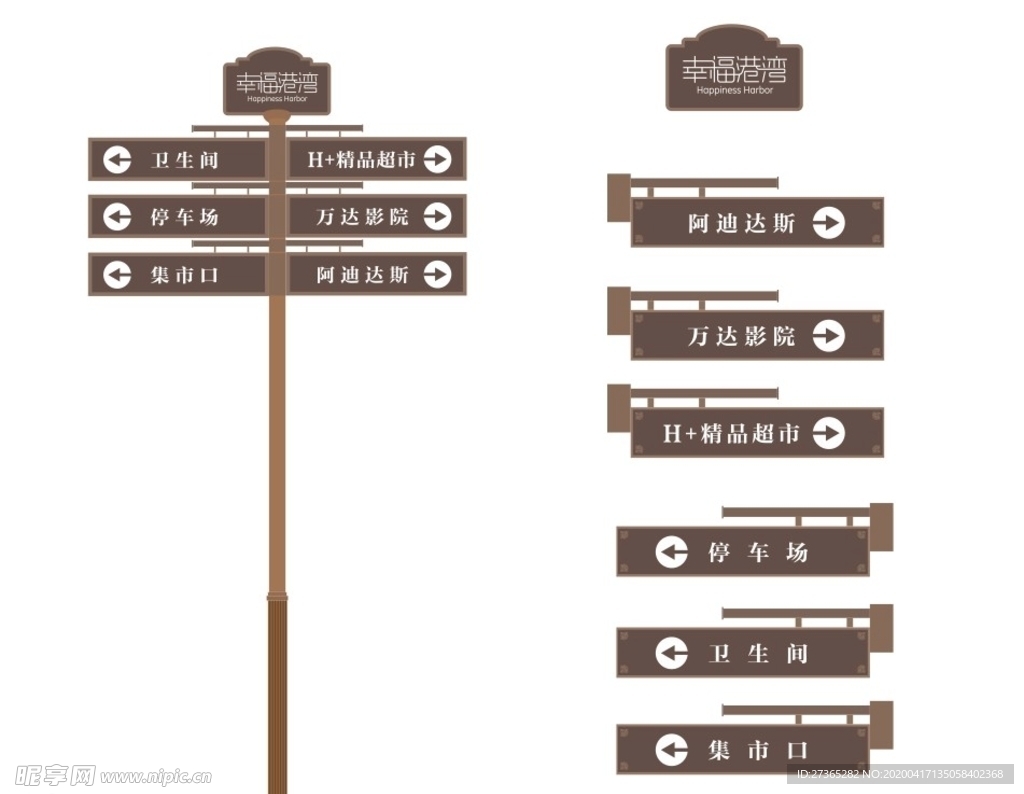 商场导视牌矢量素材