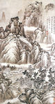 雪景 画 山水树 美景 图