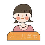 儿童手绘插画背景图标