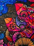 色彩绚丽的抽象画