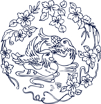 鸳鸯戏水青花瓷图案