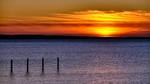 海平线的夕阳