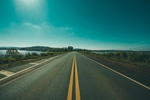 一条道路的中间