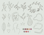 手绘素描插画