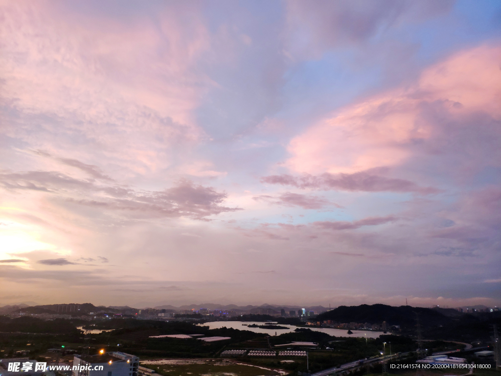 夜幕下深圳全景图