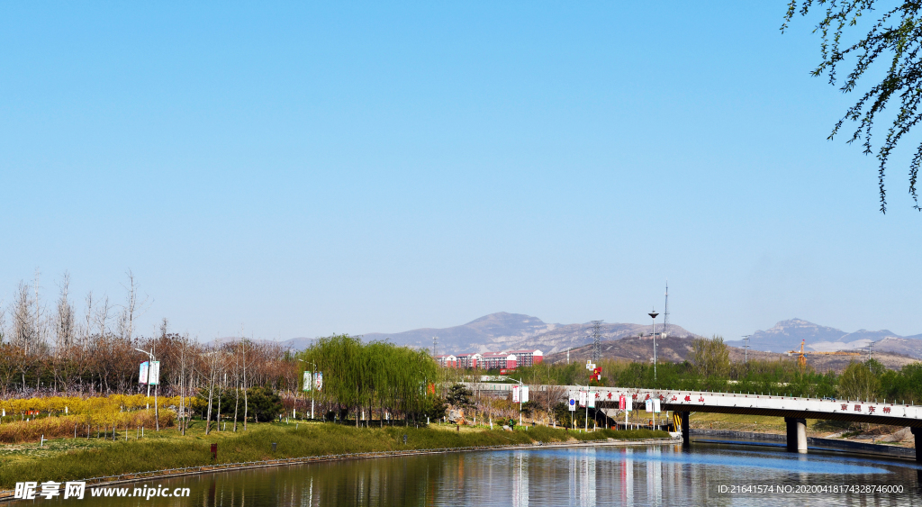 鹿泉美丽的山川田园景观摄影